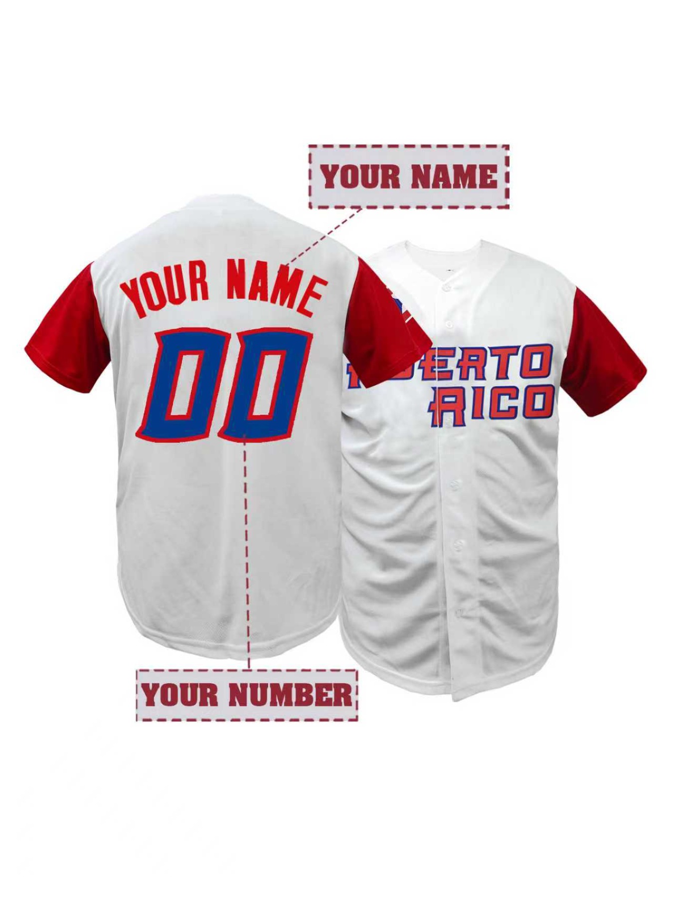Sports Equipment Jersey - Camiseta de Béisbol Personalizada para Hombre